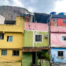 Rio Dejaneiro Rocinha Kolorowe Domy